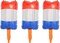 Latex Balloons Red, White & Blue Popsicle Foil Balloons – 3PCS Patriotic Balloons for 4th of July, Memorial Day, Election & USA-Themed Party Decorations